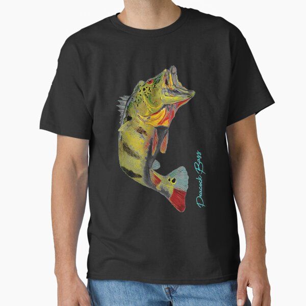 Fishing PEACOCK BASS Fishing Art Gift For Dad — graphic tee
